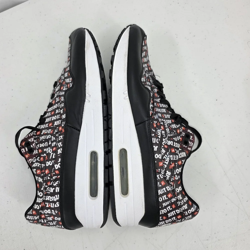 Nike Air Max 1 JDI Just Do It Pack Black Men's Size 9 875844-009 All Over Print.